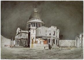 St Pauls Cathedral Peter Yates c 1940