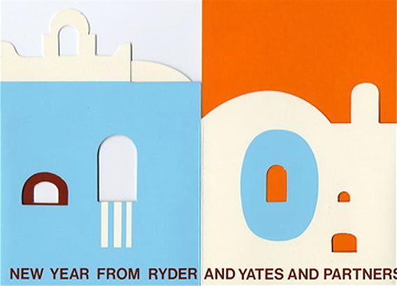 Ryder and Yates Santorini Christmas Card 19xx