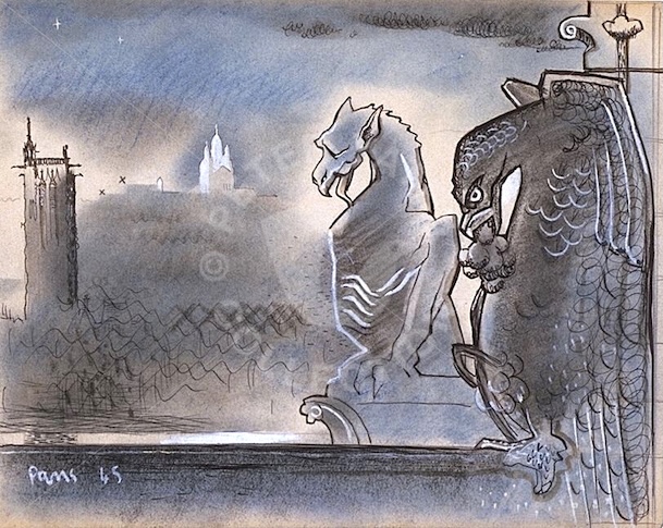 Gargoyles and Montmartre, 1945