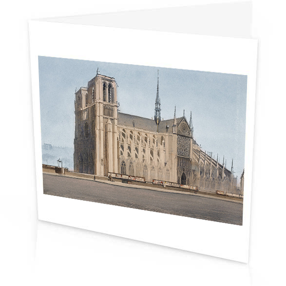 Notre Dame, 1945 greetings card by Peter Yates