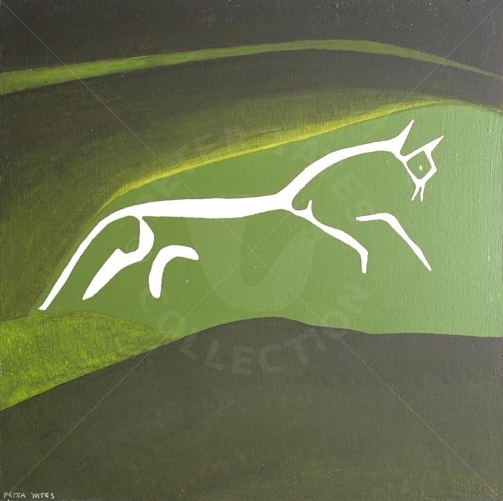 White Horse Uffington Painting by Peter Yates