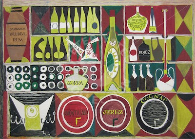 Barbados Kill Devil Rum, c1952 painting by Peter Yates (1920-1982)