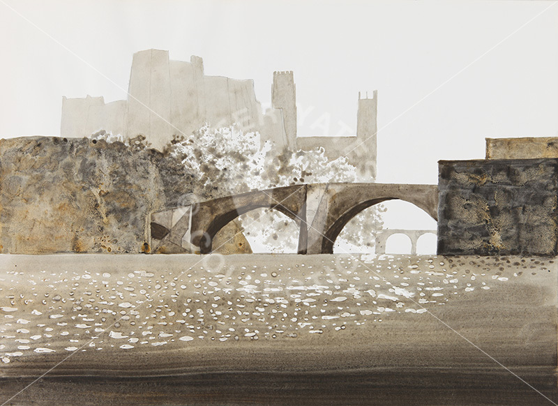 Durham, 1980 painting by Peter Yates (1920-1982)