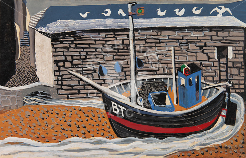 Fishing Boat BT, 1946 painting by Peter Yates (1920-1982)