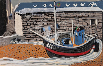 Fishing Boat BT, 1946 painting by Peter Yates