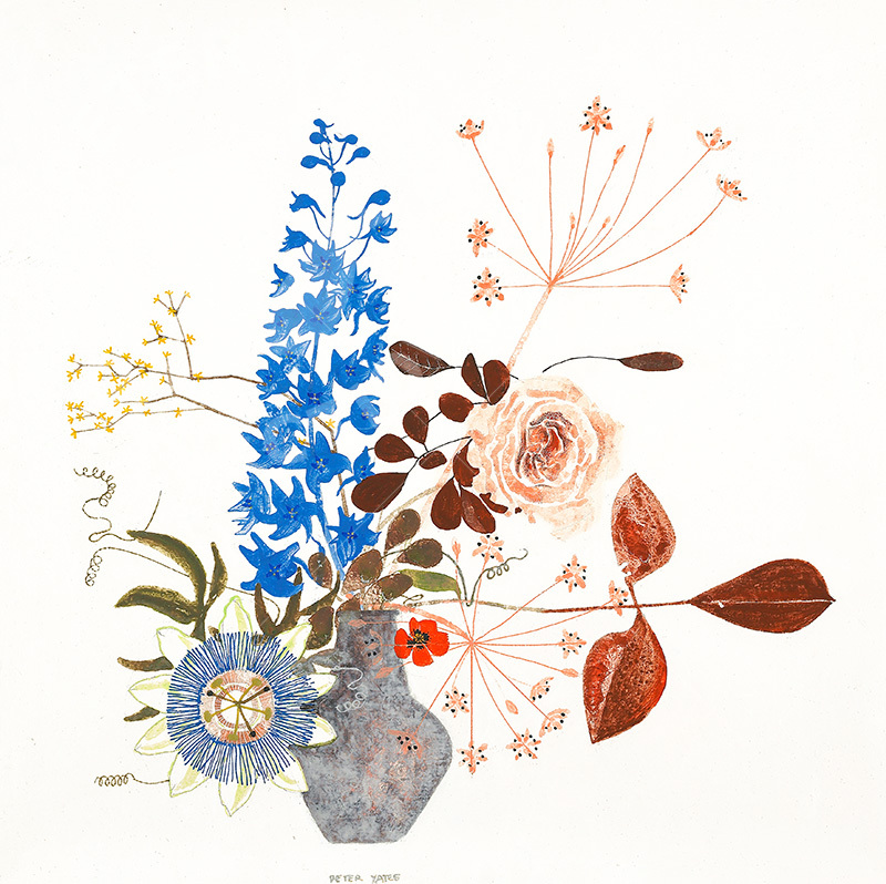 Flowers for Marian, 1975 painting by Peter Yates (1920-1982)