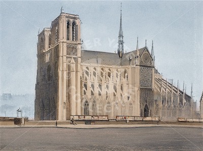 Notre Dame, Paris 1945 painting by Peter Yates
