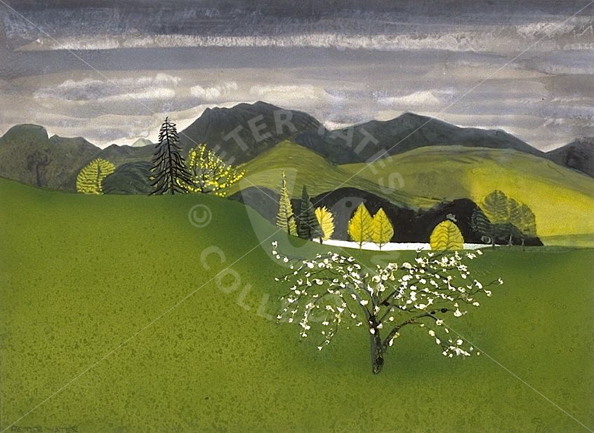 Penrith to Keswick, 1955 painting by Peter Yates (1920-1982)