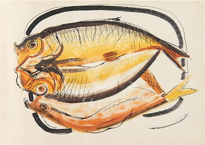Sardines, 1956 painting by Peter Yates (1920-1982)