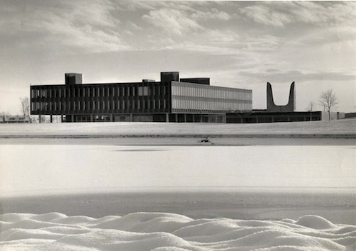 Snow on the 'Great Lake', Norgas House 1964